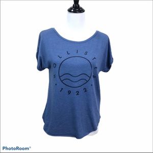 Hollister 1922 short sleeve loose fit blue tee